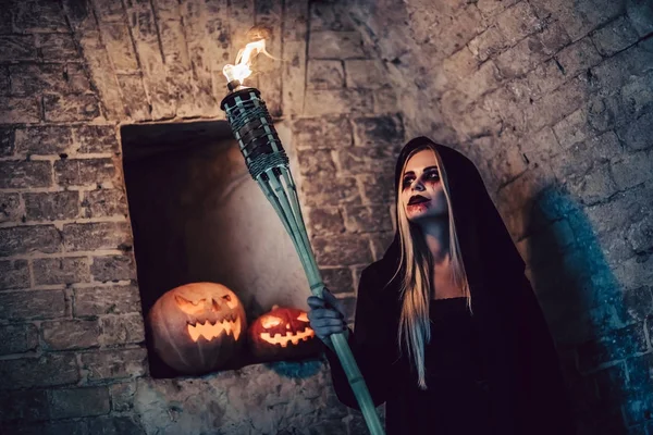 Halloween black witch — Stock Photo, Image