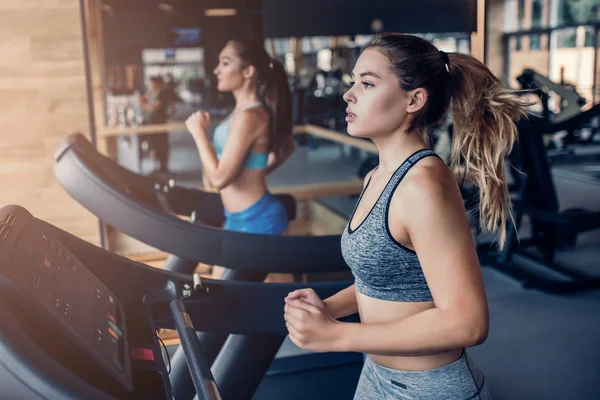 Sport kvinnor i gymmet — Stockfoto