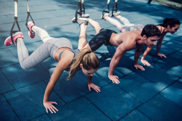 Group TRX training — Stock Photo, Image