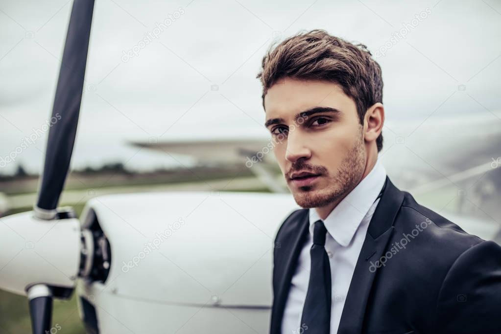 Man near plane