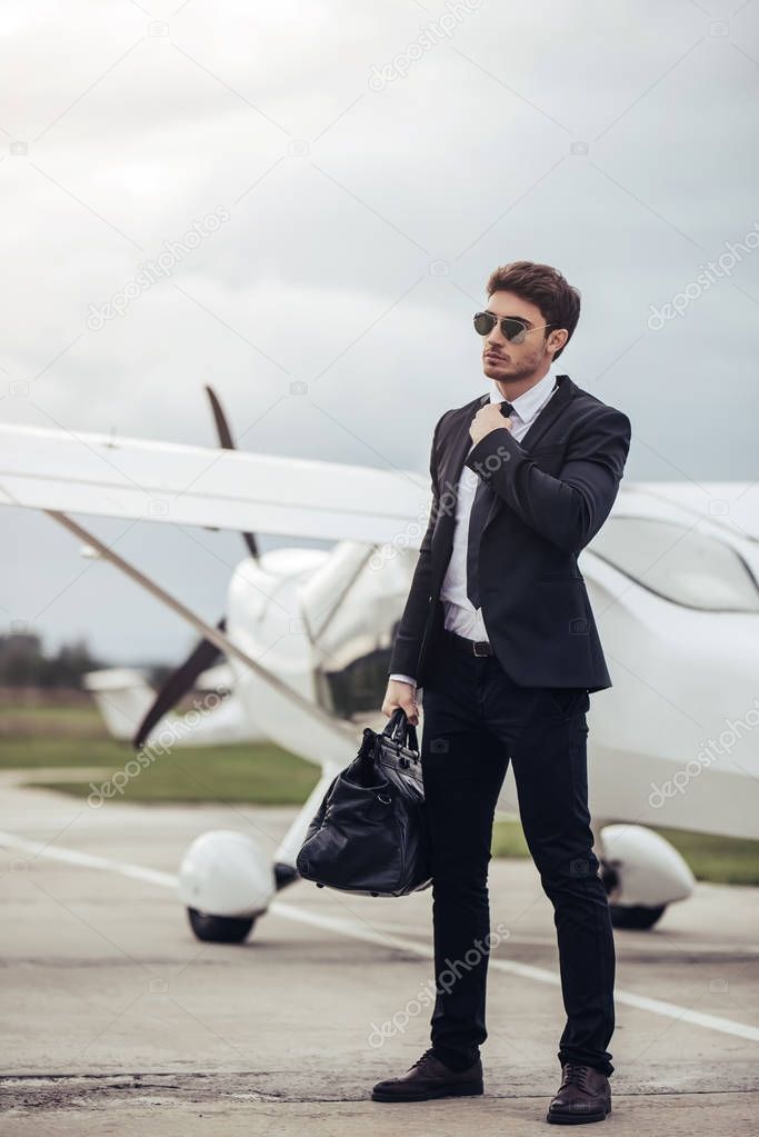 Man near plane