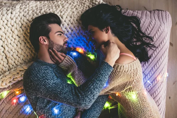 Pareja en la cama — Foto de Stock