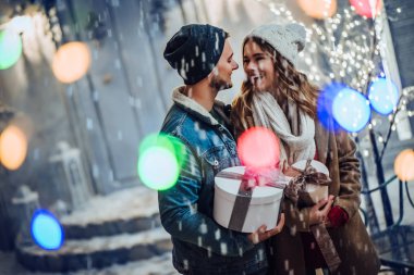 Couple outdoor in winter