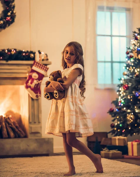 Little girl waiting for Christmas