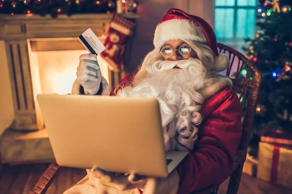 Santa Claus in zijn woonplaats — Stockfoto