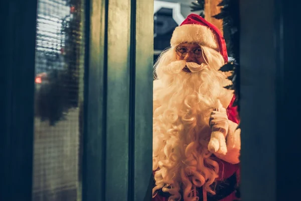 Santa claus na zewnątrz — Zdjęcie stockowe