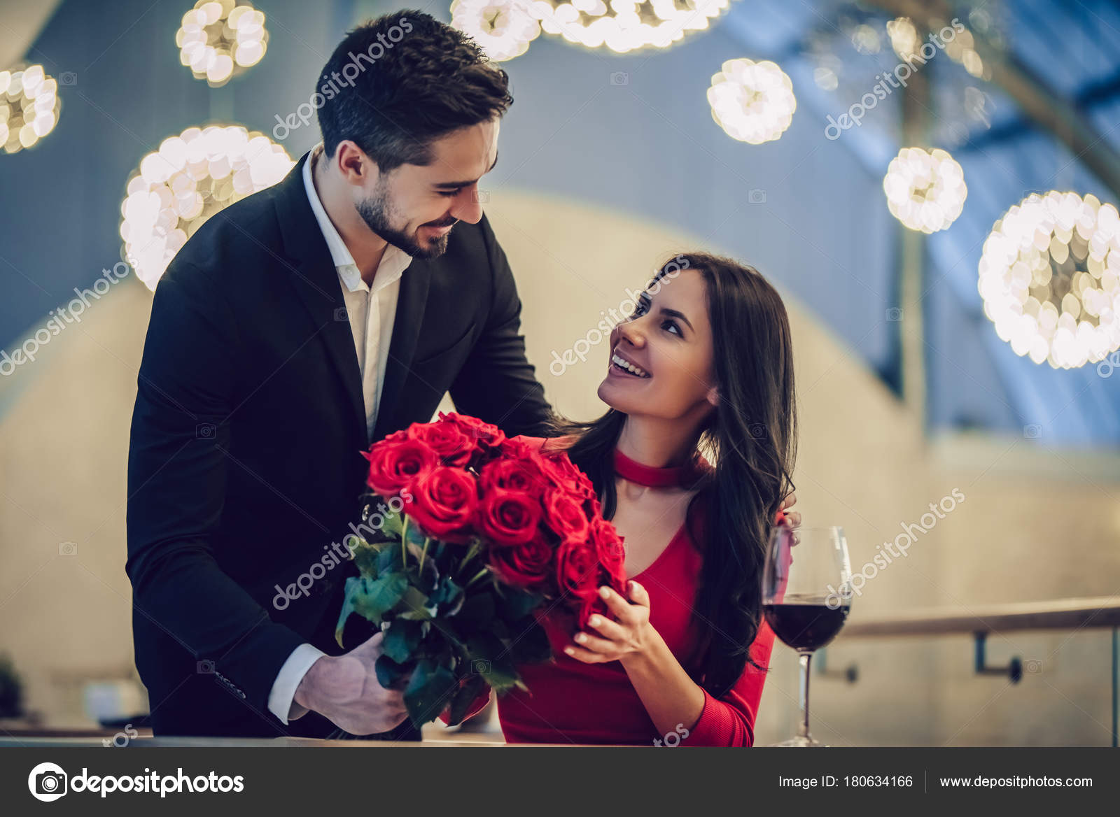 Romantic couple in restaurant Stock Photo by ©4pmphoto@gmail.com ...