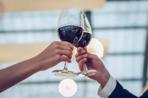 Romantic couple in restaurant — Stock Photo, Image