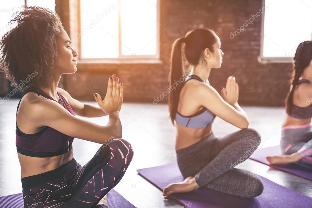 Group yoga training