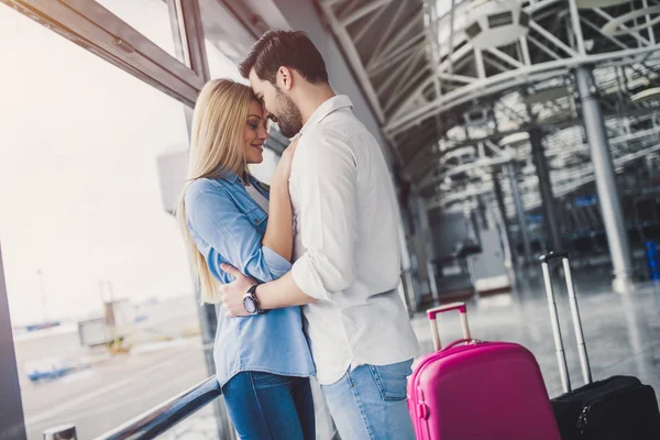 Couple in airport