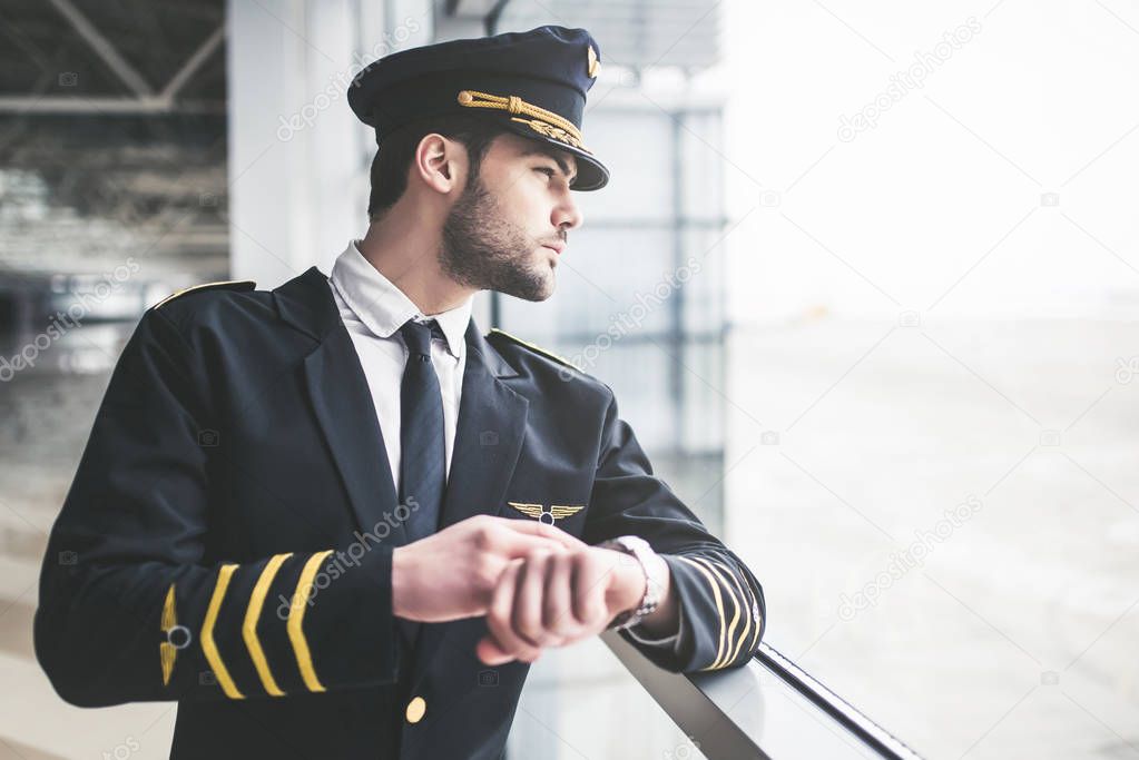 Pilot in airport