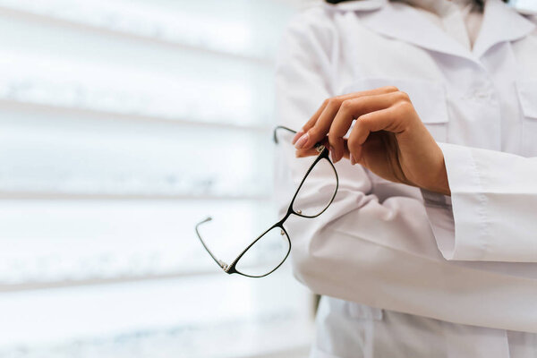 Female doctor in ophthalmology clinic