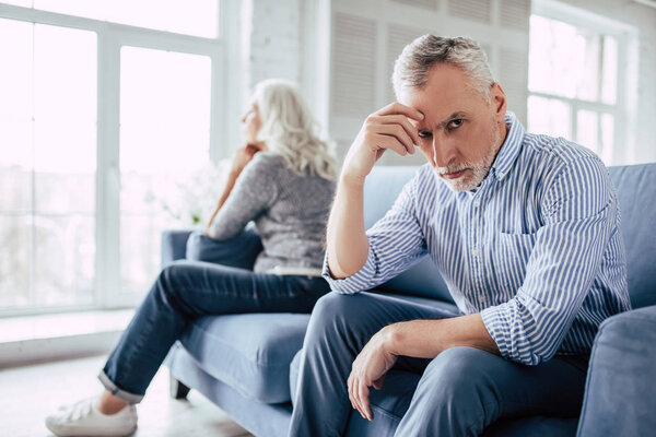 Senior couple at home