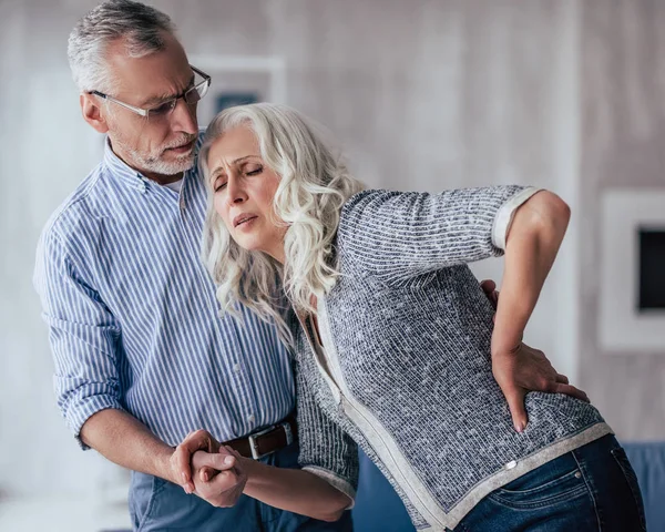 Senior couple at home — Stock Photo, Image