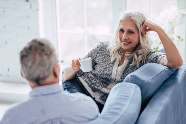 Senior couple at home