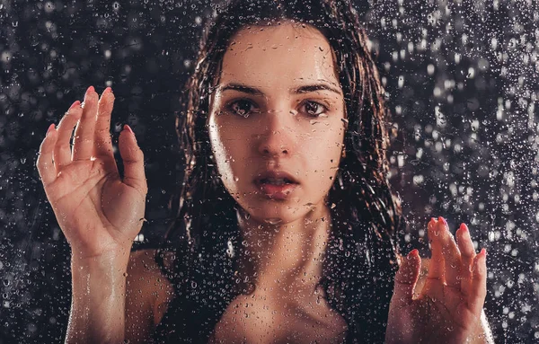 Woman in shower — Stock Photo, Image