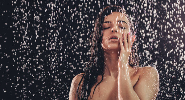 Woman in shower