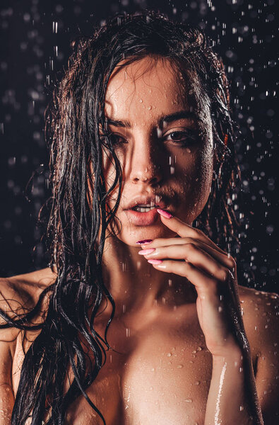 Woman in shower