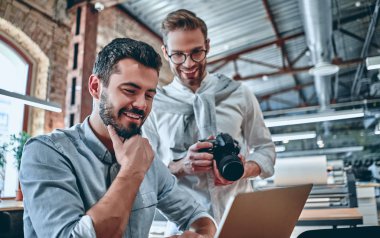 Photographers in office