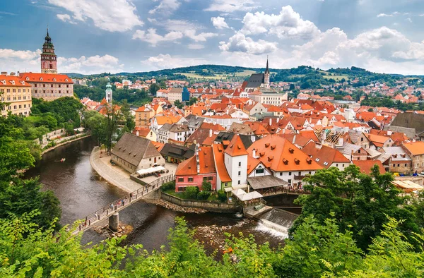 Città medievale Cesky Krumlov — Foto Stock