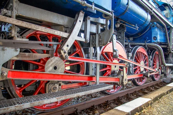 Ruedas de locomotora de vapor . — Foto de Stock