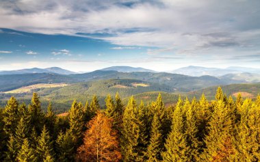 Dağlık kırsal kesimde sonbahar.