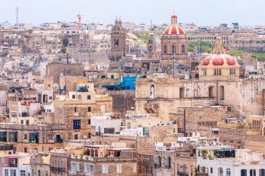 Valletta şehri görünümünü.