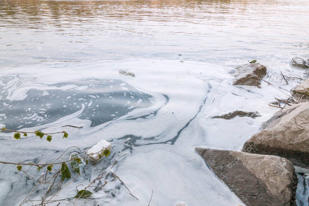 Polluted river.