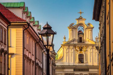 Krakow, Polonya, sokaklarında tarihi binalar.