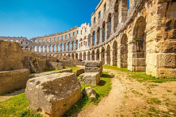 Pula Hırvatistan Avrupa Nın Roma Arena — Stok fotoğraf