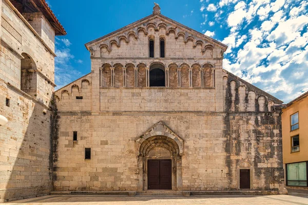 Iglesia San Crisógono Centro Histórico Ciudad Zadar Mar Mediterráneo Croacia — Foto de Stock