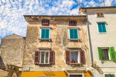 Porec kasabası, Hırvatistan ve Avrupa 'daki binaların mimarisi.