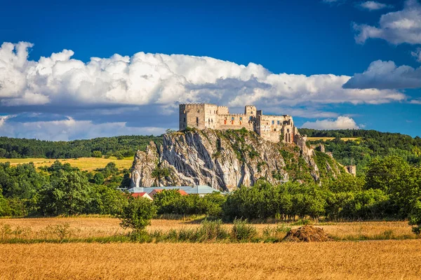 Medieval Castle Beckov Surrounding Landscape Summer Sunny Day Slovakia Europe — Stock Photo, Image