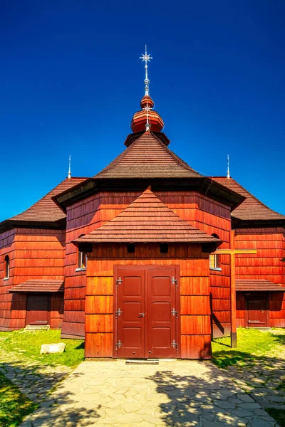 Деревянная Барочная Церковь Богоматери Снежной Вельке Карловице Чехия Европа — стоковое фото