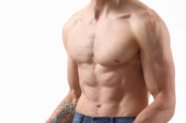 Güçlü erkekler basın sayesinde diyet ve sürekli eğitim