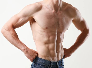 Güçlü erkekler basın sayesinde diyet ve sürekli eğitim