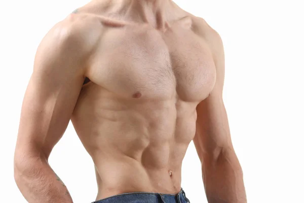 Stampa maschile forte grazie alla dieta e all'allenamento costante — Foto Stock