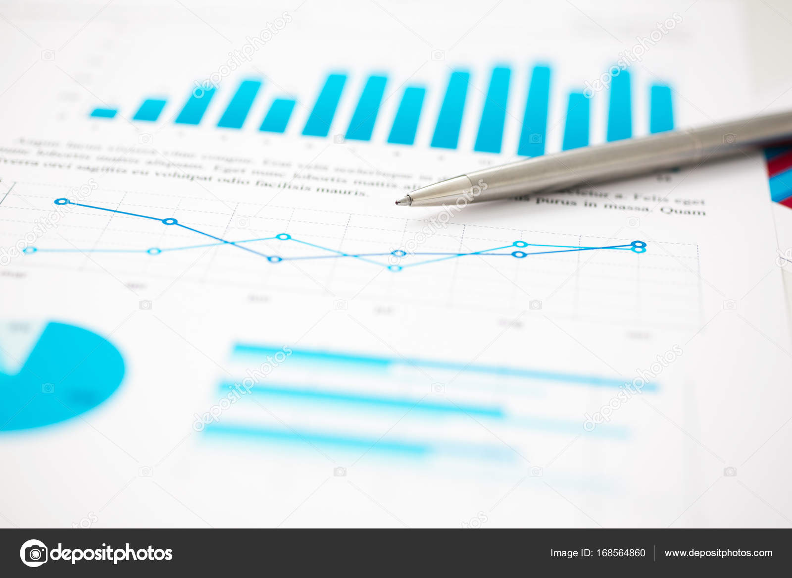 Financial Statistics Documents Ball Pen Infographics At - 