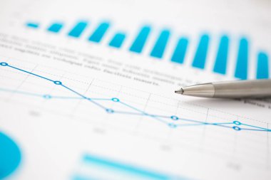 Mali istatistikleri belgeleri kalem infographics Ofis Masası, top