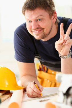 İşçi yapmak ölçekli kağıda planı yapısı