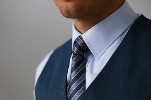 Tie on shirt suit business style man fashion shop — Stock Photo, Image