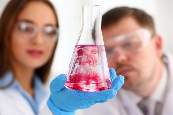 Female technician arms in protective gloves — Stock Photo, Image