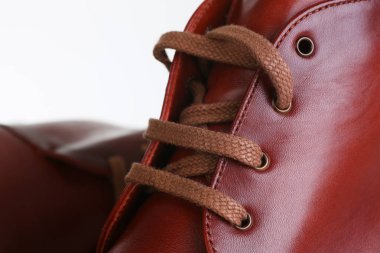 Turuncu kırmızı deri erkek kadın ayakkabı