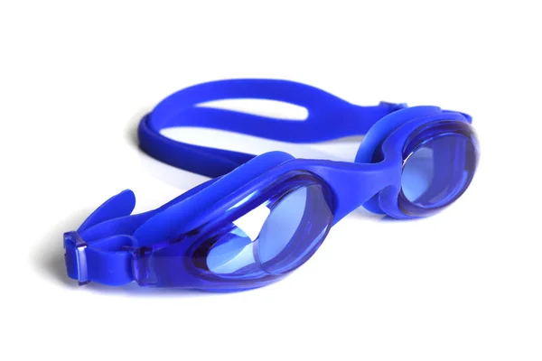 Beyaz arka plan üzerinde izole yüzme için gözlük — Stockfoto