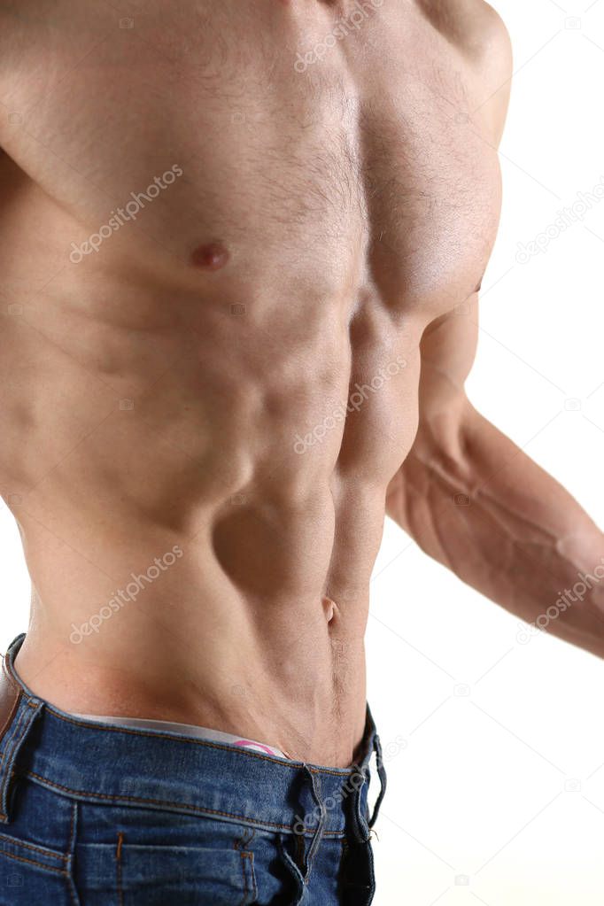 Strong mens press thanks to diet