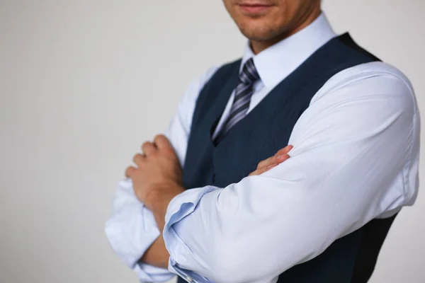 Cravatta sulla camicia vestito stile business uomo moda — Foto Stock