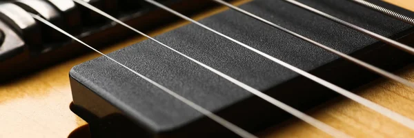 Guitarra elétrica de madeira clássica com pescoço de pau-rosa — Fotografia de Stock
