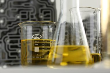 Test tüpü kimya şişesi arka plan