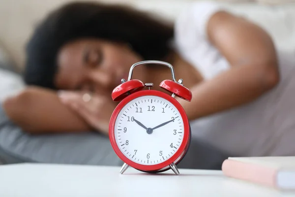 African-american female peacefully sleeping — Stock Photo, Image