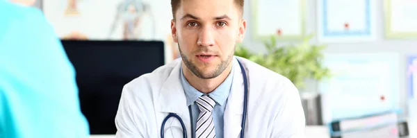 Concerned bearded doctor — 스톡 사진